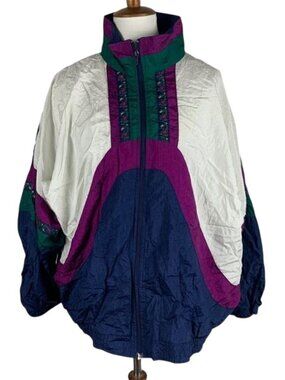 Vintage Just For Women Blue Purple Vintage 90's Windbreaker 2X